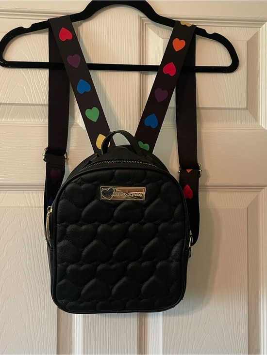 Betsey Johnson Handbags - Betsey Johnson Black Heart Leather Bag